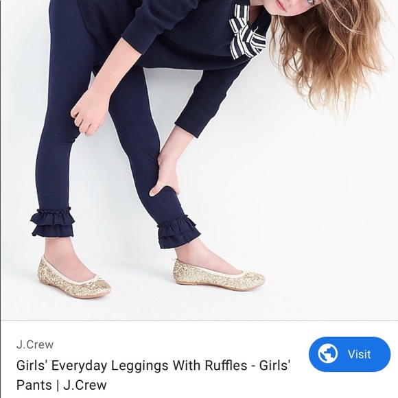 J. Crew Girls’ Everyday Leggings With Ruffles - Picture 2 of 2